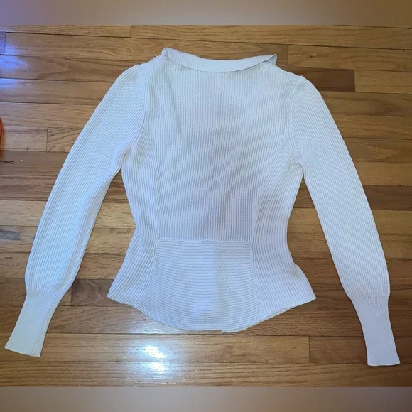 BRUNELLO CUCINELLI Asymmetrical Paillette Cardigan Cotton Silk Linen S sweater - Picture 3 of 5